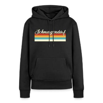 Schmargendorf - Charlottenburg - Berlin - Retro - Frauen Premium Bio Hoodie - Schwarz - Vorne - Julia (174cm)