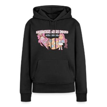 Einschulung 2023 Schulanfänger Schulanfang - Frauen Premium Bio Hoodie - Schwarz - Vorne - Julia (174cm)