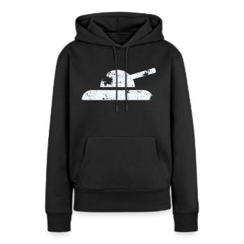 Panzer Minimal Used Look - Sweat à capuche Premium bio Femme - noir - Devant - Julia (174cm)