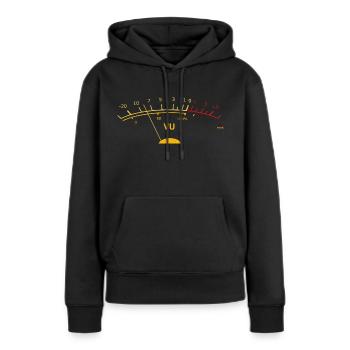 Compteur de volume VU - Sweat à capuche Premium bio Femme - noir - Devant - Julia (174cm)