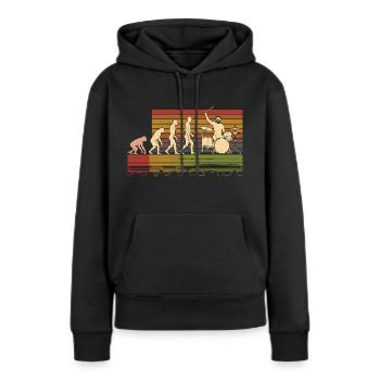Batteur Evolution Trommeln - Frauen Premium Bio Hoodie - Schwarz - Vorne - Julia (174cm)