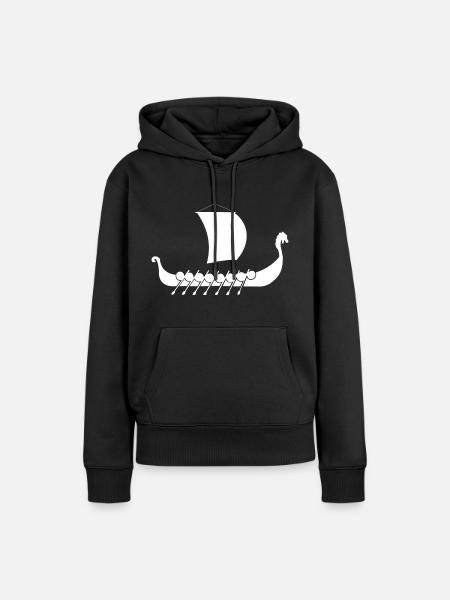 viking - Sweat à capuche Premium bio Femme - noir