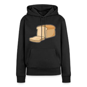 pain - Sweat à capuche Premium bio Femme - noir - Devant - Julia (174cm)