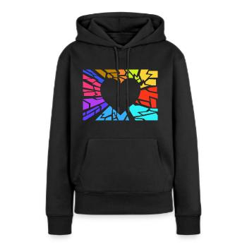 Heart - Women’s Premium Organic Hoodie - black - Front - Julia (174cm)