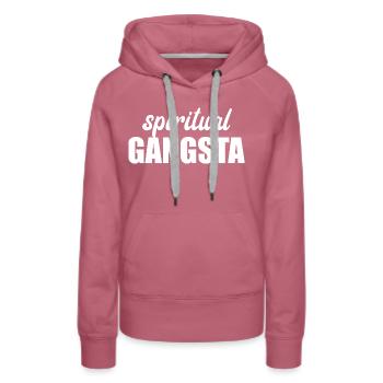 Spiritual Gangsta - Frauen Premium Bio Hoodie - Malve - Vorne - Isabella (175cm)