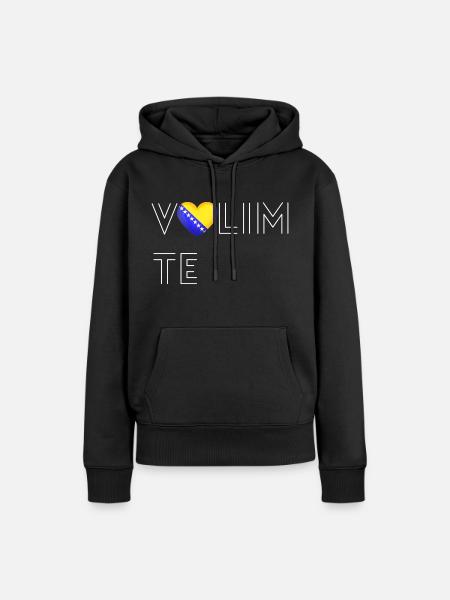 ILU-BIH - Frauen Premium Bio Hoodie - Schwarz