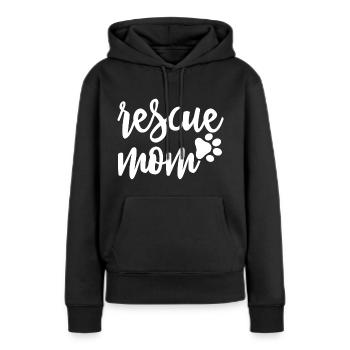 Rescue Mom - Frauen Premium Bio Hoodie - Schwarz - Vorne - Julia (174cm)