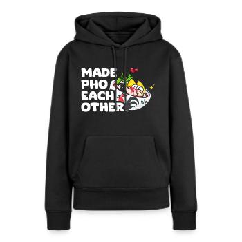 Fait pho l’un l’autre drôle pho pun pho soupe pho pour un - Sweat à capuche Premium bio Femme - noir - Devant - Julia (174cm)