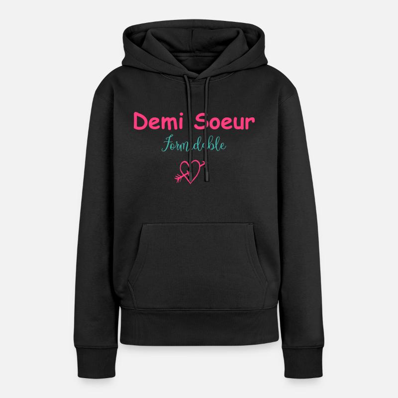 demi-soeur Formidable - Sweat à capuche Premium bio Femme - noir
