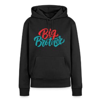 FRÈRE AÎNÉ - Sweat à capuche Premium bio Femme - noir - Devant - Julia (174cm)