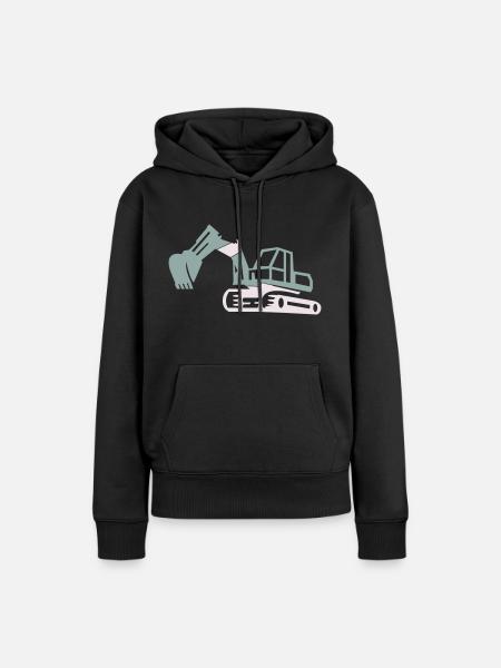 bagger - Frauen Premium Bio Hoodie - Schwarz