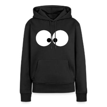Augenpaar Schielend - Frauen Premium Bio Hoodie - Schwarz - Vorne - Julia (174cm)