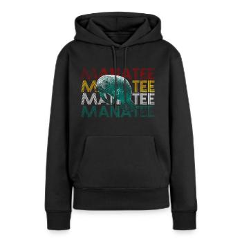 Seekuh - Frauen Premium Bio Hoodie - Schwarz - Vorne - Julia (174cm)