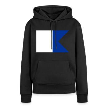 Alpha flag - Women’s Premium Organic Hoodie - black - Front - Julia (174cm)