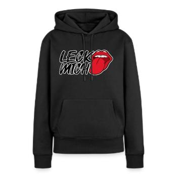 Leck Mich - Frauen Premium Bio Hoodie - Schwarz - Vorne - Julia (174cm)