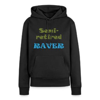 raver - Women’s Premium Organic Hoodie - black - Front - Julia (174cm)