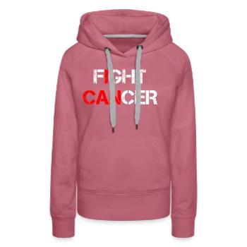 Fight Cancer I Can - Frauen Premium Bio Hoodie - Malve - Vorne - Isabella (175cm)