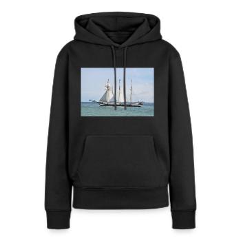 Segelschiff - Frauen Premium Bio Hoodie - Schwarz - Vorne - Julia (174cm)