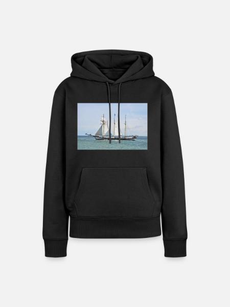 Segelschiff - Frauen Premium Bio Hoodie - Schwarz