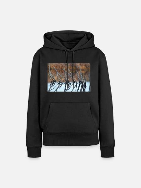 Natur Wurzel - Frauen Premium Bio Hoodie - Schwarz