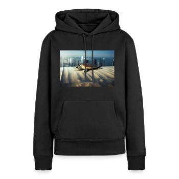 Turtle with ambition - Women’s Premium Organic Hoodie - black - Front - Julia (174cm)