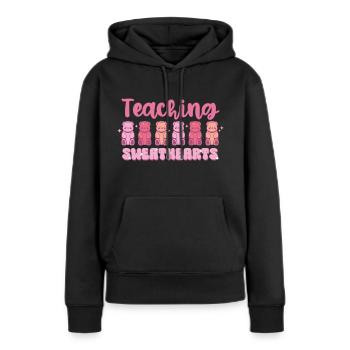 Teaching Sweethearts - Frauen Premium Bio Hoodie - Schwarz - Vorne - Julia (174cm)