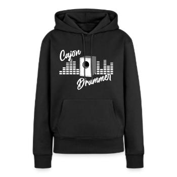 Cajon Drummer Kajon Spieler - Frauen Premium Bio Hoodie - Schwarz - Vorne - Julia (174cm)