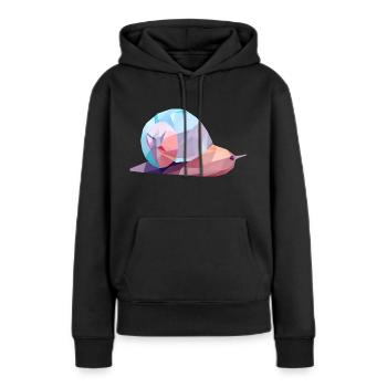 Tranquil Snail Journey - Women’s Premium Organic Hoodie - black - Front - Julia (174cm)