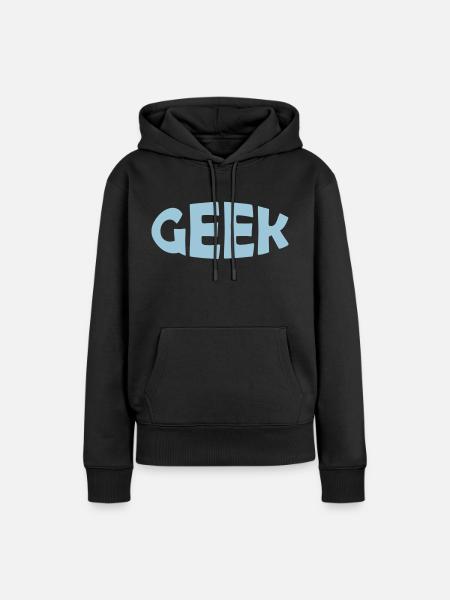 GEEK - Frauen Premium Bio Hoodie - Schwarz