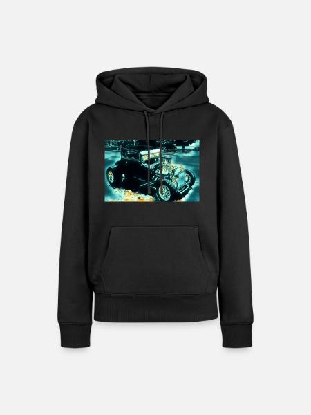 Auto - Frauen Premium Bio Hoodie - Schwarz