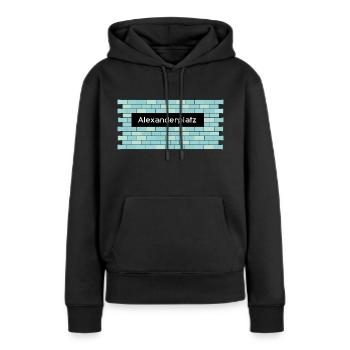 U-Bahnhof Alexanderplatz - Frauen Premium Bio Hoodie - Schwarz - Vorne - Julia (174cm)