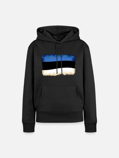 Estland - Frauen Premium Bio Hoodie - Schwarz