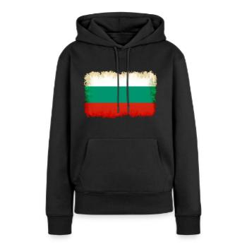 Bulgarien - Frauen Premium Bio Hoodie - Schwarz - Vorne - Julia (174cm)