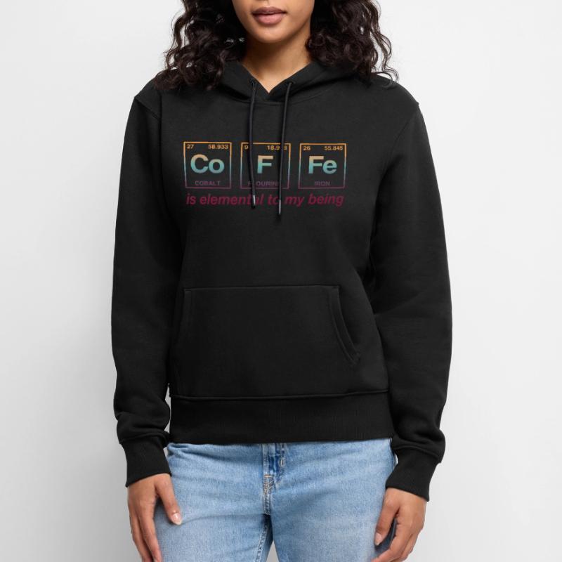 CAFÉ - avec des éléments du système persiode Sweat à capuche Premium bio Femme