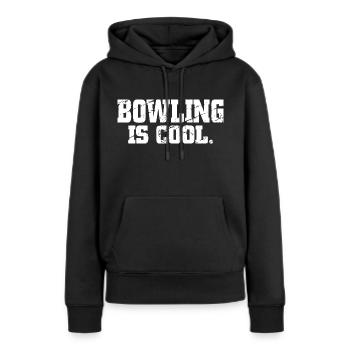 Bowling - Sweat à capuche Premium bio Femme - noir - Devant - Julia (174cm)