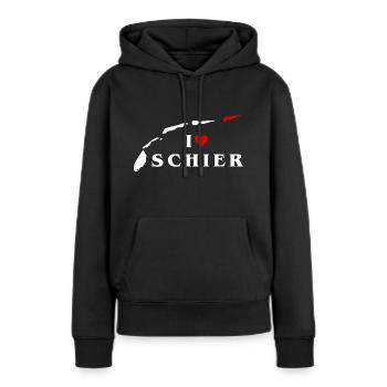 Ich liebe Schier - Frauen Premium Bio Hoodie - Schwarz - Vorne - Julia (174cm)
