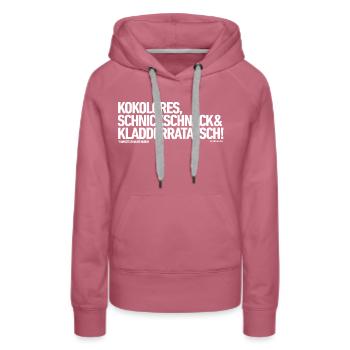Kokolores knick-knacks and such... - Women’s Premium Organic Hoodie - mauve - Front - Isabella (175cm)
