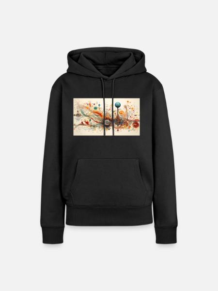 Univers - Frauen Premium Bio Hoodie - Schwarz