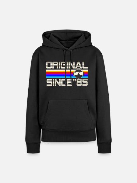 Seit 85 - Frauen Premium Bio Hoodie - Schwarz