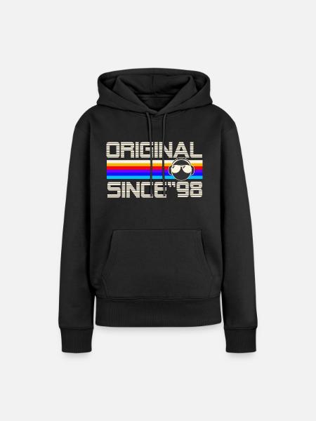 Seit 98 - Frauen Premium Bio Hoodie - Schwarz