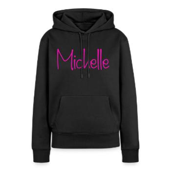 Michelle - Sweat à capuche Premium bio Femme - noir - Devant - Julia (174cm)