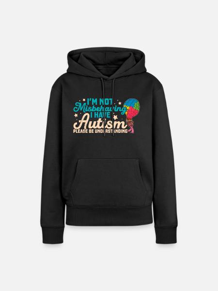 Luftballon Autist Autism thing Puzzleteil - Frauen Premium Bio Hoodie - Schwarz