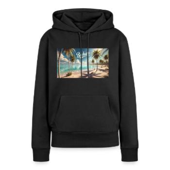 Bochum - Frauen Premium Bio Hoodie - Schwarz - Vorne - Julia (174cm)