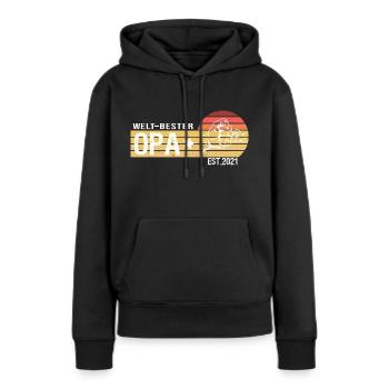 Bester OPA - Frauen Premium Bio Hoodie - Schwarz - Vorne - Julia (174cm)