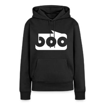 boo...! - Frauen Premium Bio Hoodie - Schwarz - Vorne - Julia (174cm)