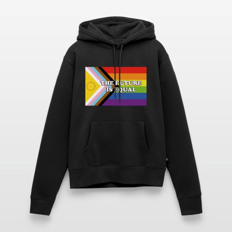 Fierté inclusive Progrès Drapeau L’AVENIR EST ÉGAL Sweat à capuche Premium bio Femme