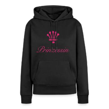 Prinzessin - Frauen Premium Bio Hoodie - Schwarz - Vorne - Julia (174cm)