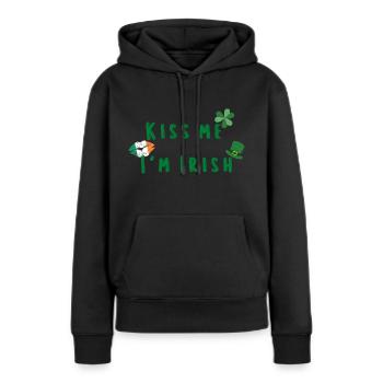 Kiss Me I'm Irish - Women’s Premium Organic Hoodie - black - Front - Julia (174cm)