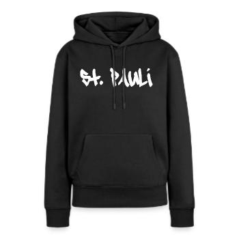 Sankt Pauli Hambourg St. Pauli - Sweat à capuche Premium bio Femme - noir - Devant - Julia (174cm)