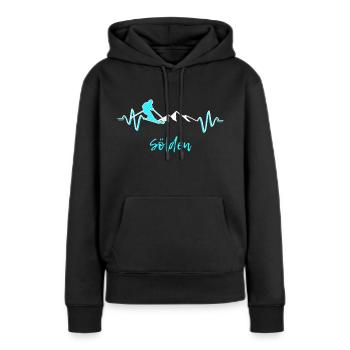 skifahren sölden - Frauen Premium Bio Hoodie - Schwarz - Vorne - Julia (174cm)